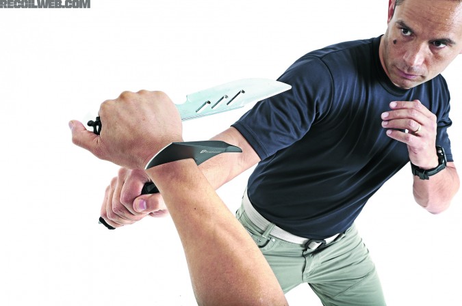 A tomahawk's "following edge" can be used to hook limbs, disarm weapons, and set up takedowns.