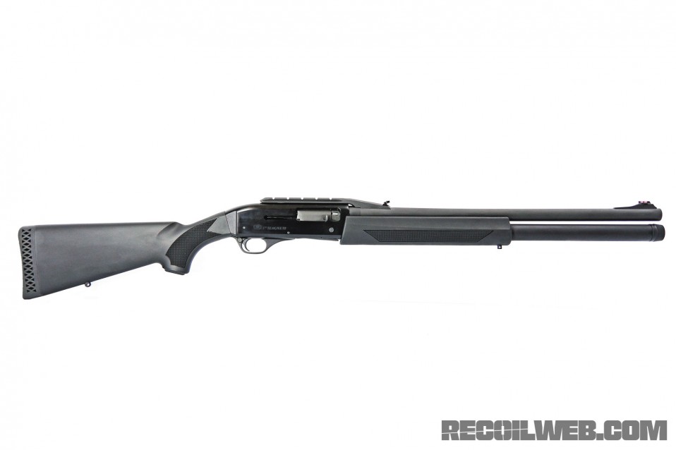 FN's SLP Mark I comes chock full of features including a full length magazine tube and Weaver accessory rail.