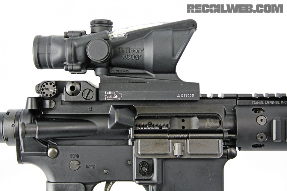 Trijicon's TA31H-GACOG allowed us to take precise shots at distance.
