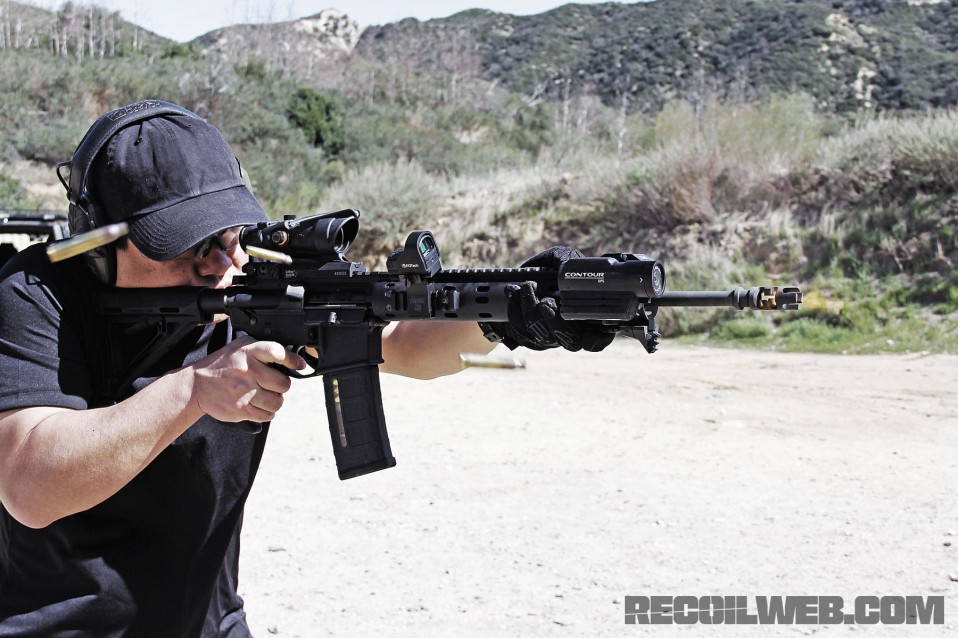 The V7 LW's long handguard allows plenty of Picatinny rail mounting options.