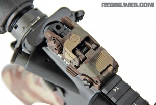 Most polymer parts can be dyed, even this Magpul MBUS Gen 2 Rear Folding Sight.