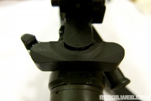 BCM Gunfighter Charging Handle Updated Installed Top Rear View