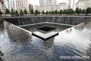 Reflecting Pool Sits in the Footprings of the Orignal Twin Towers