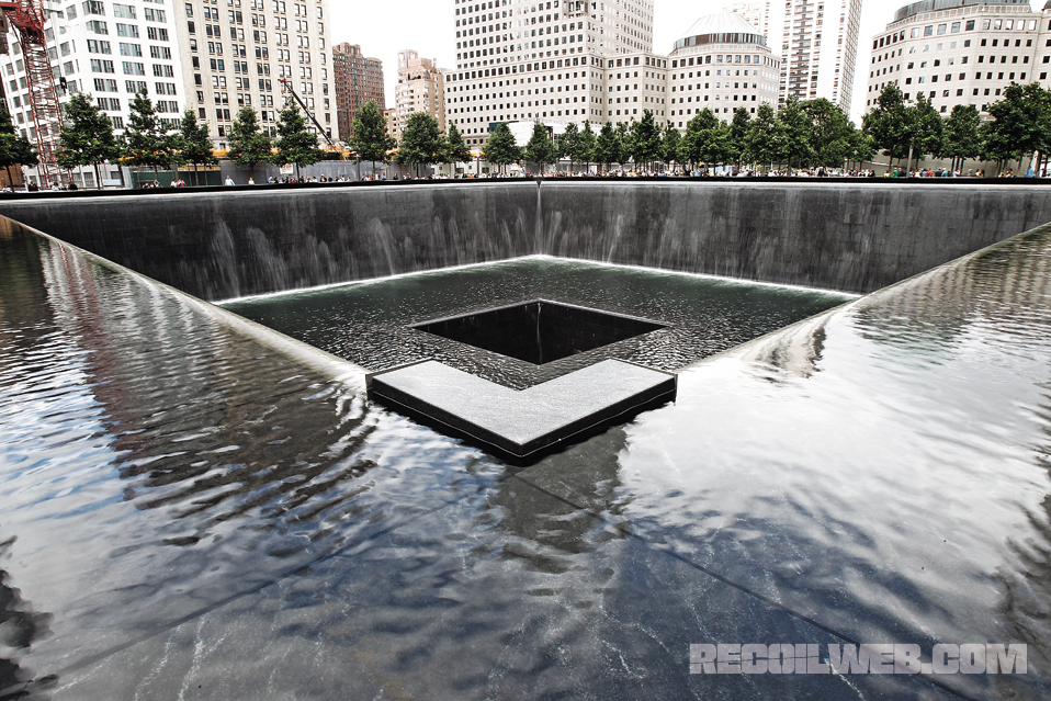 Reflecting Pool Sits in the Footprings of the Orignal Twin Towers