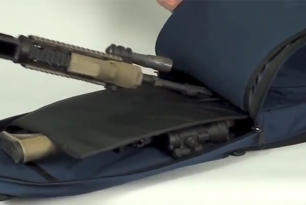 Removing one of two rifles from the Sneaky Bags CRB Covert Rifle Bags Removing one of two rifles from the Sneaky Bags CRB Covert Rifle Bags