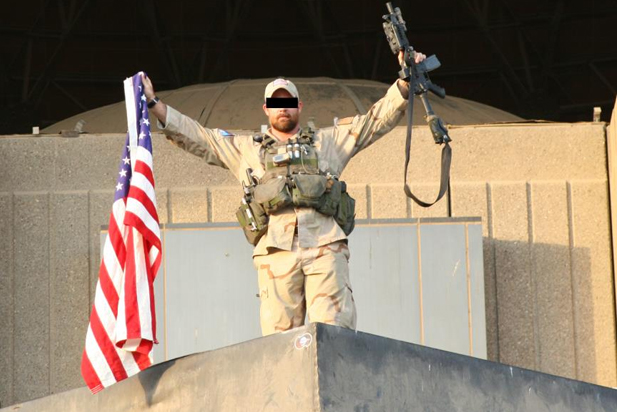 The Sheriff of Baghdad atop Saddam Hussein's palace