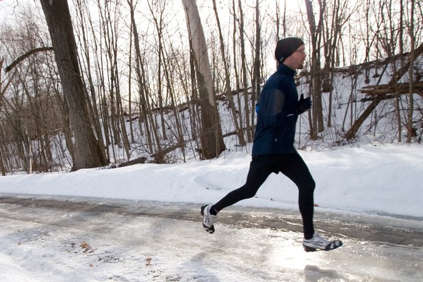 Slippery morning jog