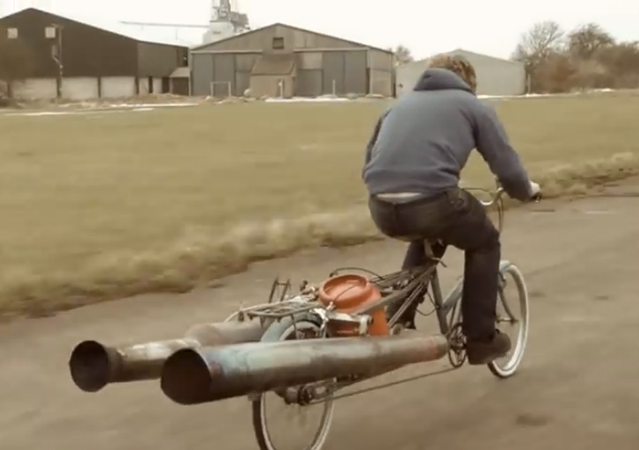 Awesome Home Made Rocket Bike