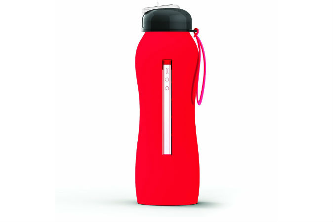 Silicone bottle red