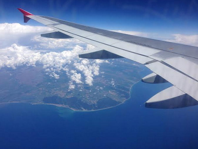 Kingdom of Jordan flying from Greece to Turkey