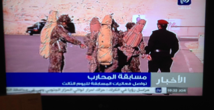 Kingdom of Jordan - warrior competition on local news
