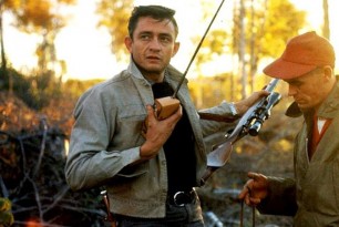 Johnny Cash with rifle