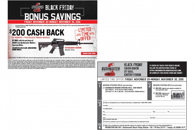 Bushmaster Firearms Black Friday Rebate