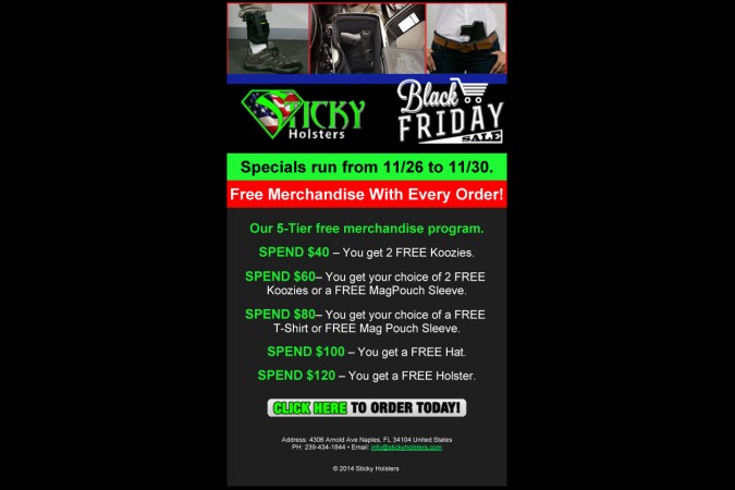Sticky Holsters Black Friday