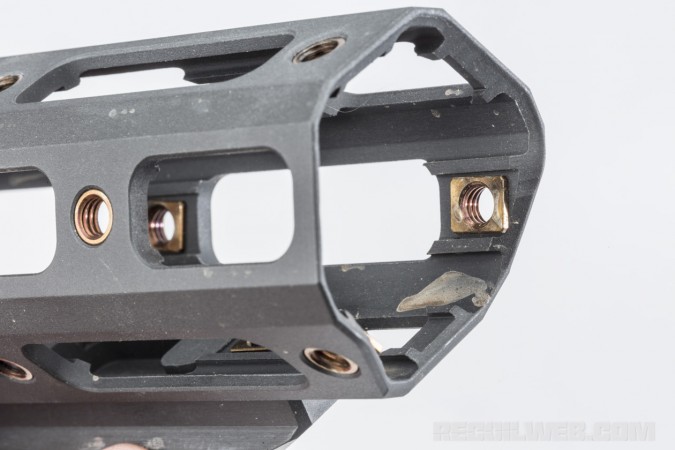 Q bypassed KeyMod and M-LOK accessory attachment systems and chose to outfit The Fix with its own system called, ÒQsertÓ it conservatively rates at 600 pounds of pullout strength.