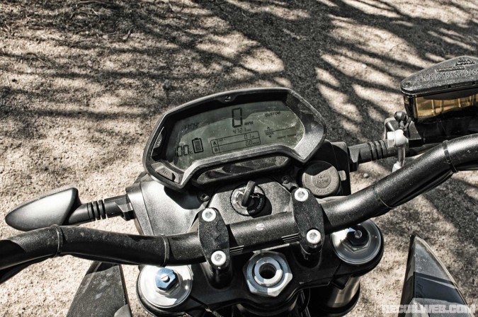 Dashboard displays power delivery profile, as well as remaining range. We found ourselves glancing nervously at it on longer rides.