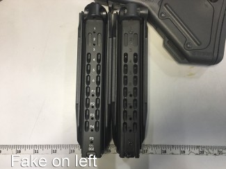 Notice numbers and letters are painted white while the numbers are engraved on the real UBR. Also machined slots are not straight. Especially the slot on the left and right side of position marker 2.
