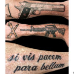 gun tattoo