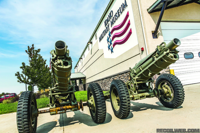 A pair of M1A1 75mm Pack Howitzers can be found at the entrance to the museum.