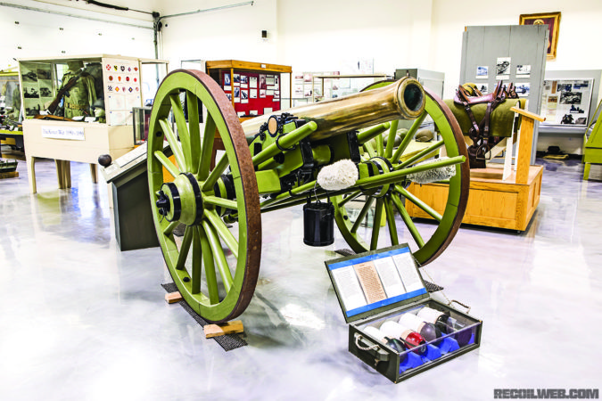 Bottom right: The M1857 12 pounder Napoleon cannon traces its lineage back to the American Civil War. 