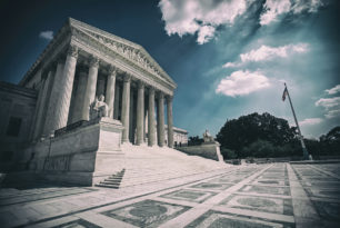 Supreme Court with Dramatic Skies