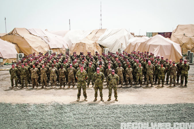 The Special Operations Joint Task Force – Operation Inherent Resolve SOJTF-OIR re-patching to replace the interim 1st Special Forces Group unit patch. CJTF-OIR is tasked with defeating ISIS in Iraq and Syria. Photo: U.S. Army/Dakota Price