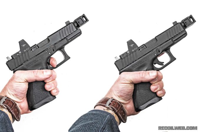 If your recoil spring is too light, your Glock may not return to battery while the trigger is pressed. Is there a word that's a combination of dangerous and annoying?