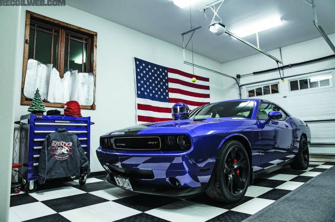 Skull's abound on Smith's 2010 Dodge Challenger SRT8 in PCP (Plumb Crazy Color) with a 6.1L Hemi and an E-Force Edelbrock Supercharger.