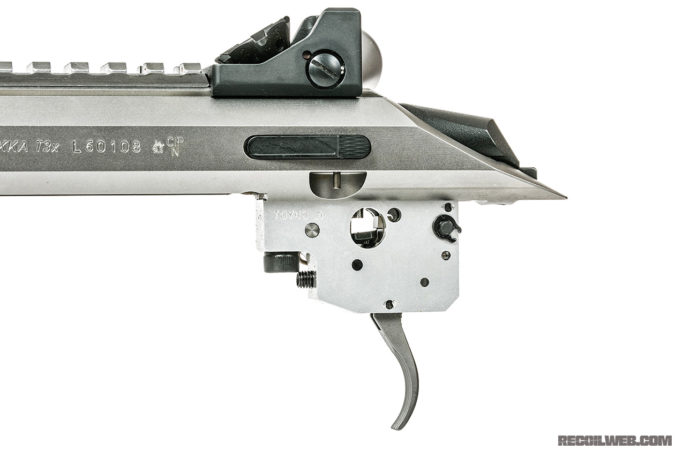 The Canadian Rangers wanted a two-stage trigger, so Sako’s engineers made this Tikka two-stage adjustable trigger. It’s sweet, and it’s getting put in the Tikka TAC A1, and will probably be offered in more Tikkas soon.
