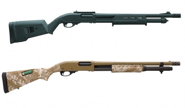 Two shotungs from the extensive number of Remington 870 options.