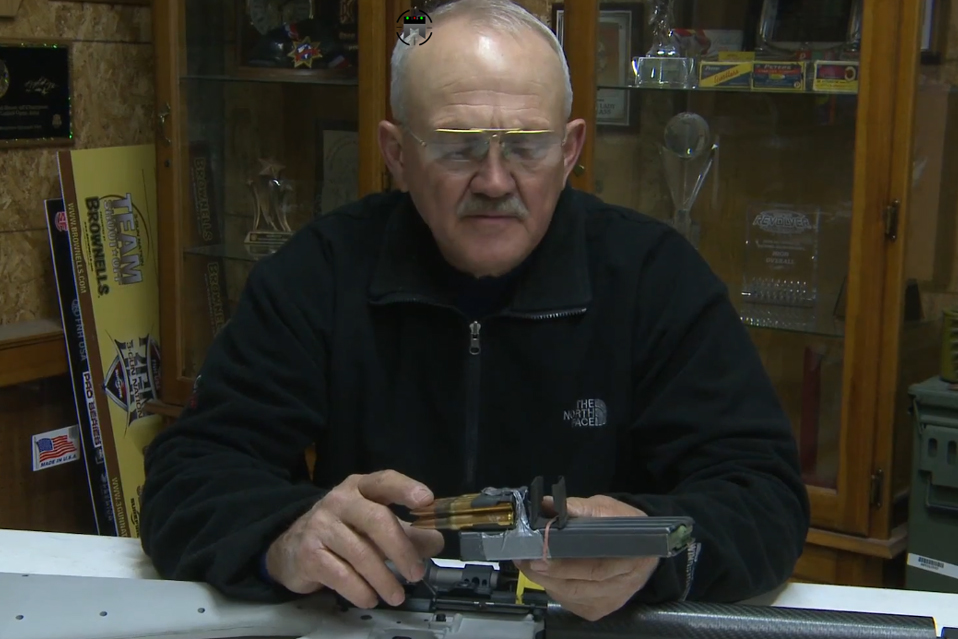 Jerry Miculek shoots a .30 Caliber Magazine Clip (Senator De Leon style)