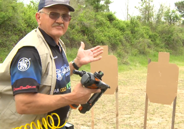 Jerry Miculek’s Assault Staple Gun – in slo mo