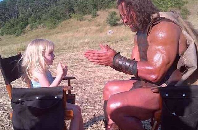 The Rock plays Hercules and Patty Cake