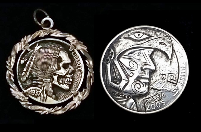 Carved “Hobo Nickel” Coins from GNSD