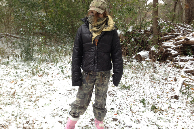 Shemagh Weather Hannah in the Snow 2