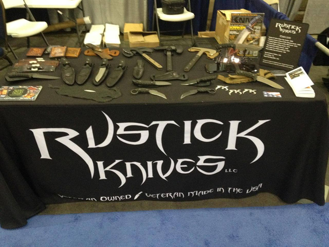 Rustick Knives - table at Blade Show