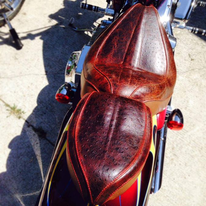 MacGregor Customs -leather motorcycle seat