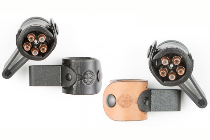 Kingdom Holster KM002-5S Single Speedloader Pouch – Leather, Belt Clip, For 5-Shot Revolvers (.357 Magnum)