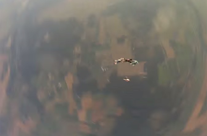 Not the view you want to see on a jump from 10,000′