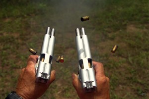 1.80 ACP – Jerry Miculek runs 2 double barrels