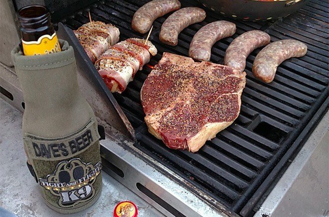 Fight and Flight Beer Battle Coozie