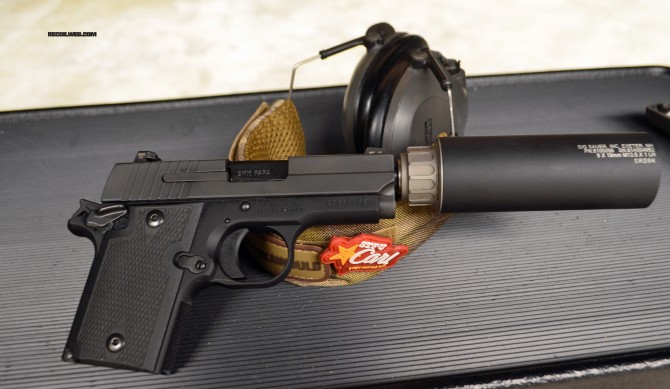Sig 938 with a short 9mm can