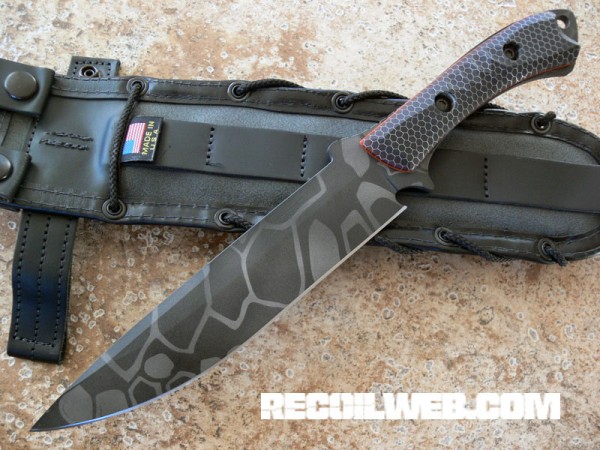 The neo-tribal form made with carbon fiber and finished in Kryptek