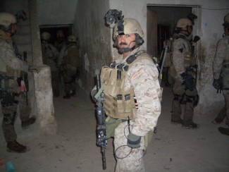 Patrick "Bags" Baglietto during one of his U.S. Marine Corps deployments.