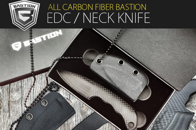 Bastion Releases Pure Carbon Fiber Neck Knives