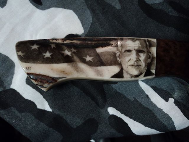 Hasbun made this knife for Lt Col Oliver North