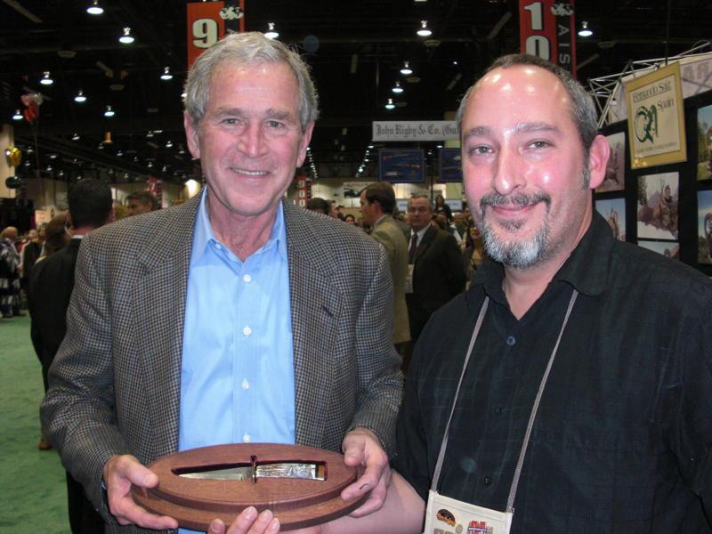 President Bush and Mike Hasbun