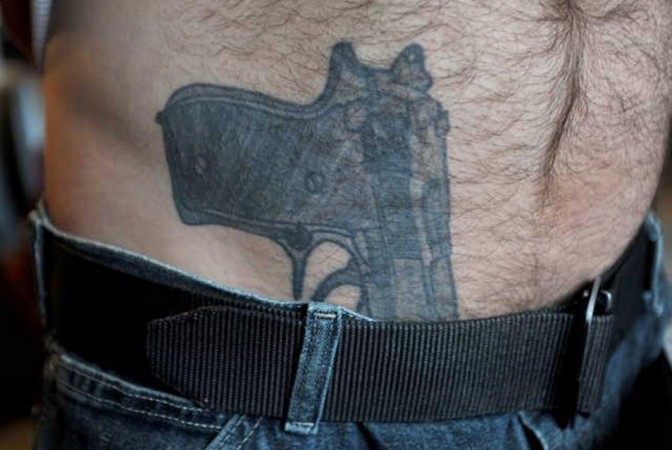 Gun tattoo appendix carry