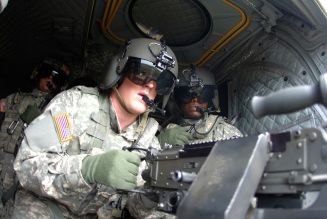 The M60 Machine Gun Helo Gunner. 