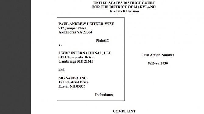 Paul Leitner-Wise Takes LWRC and Sig Sauer to Court
